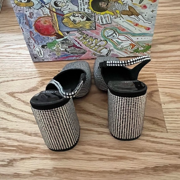 Jeffrey Campbell rhinestone sling back heels - Picture 2 of 6